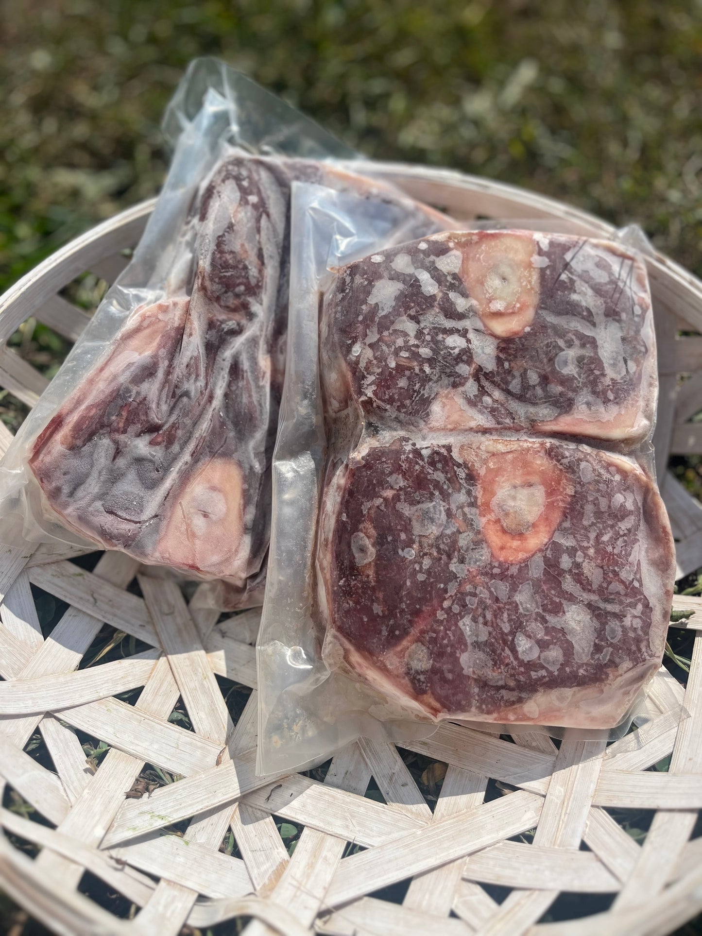 Farm-Raised Beef Soup Bones – 2 Bones per Pack, $2.75