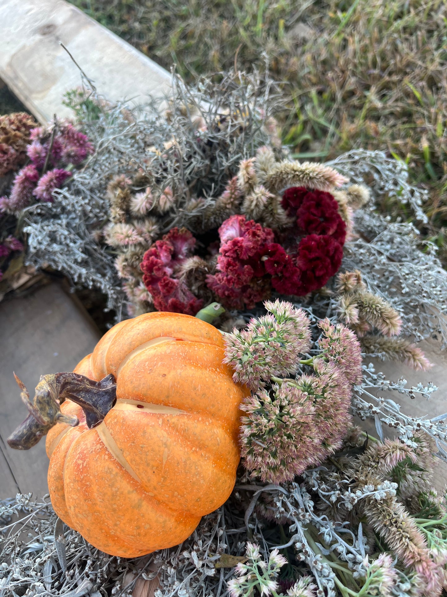 Hand Tied Wildflower Wreath - Various Colors $65.00