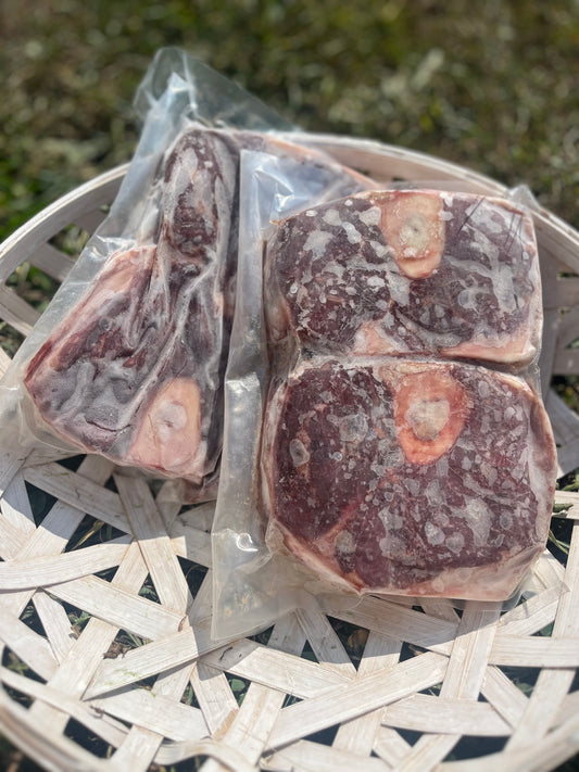 Farm-Raised Beef Soup Bones – 2 Bones per Pack, $2.75