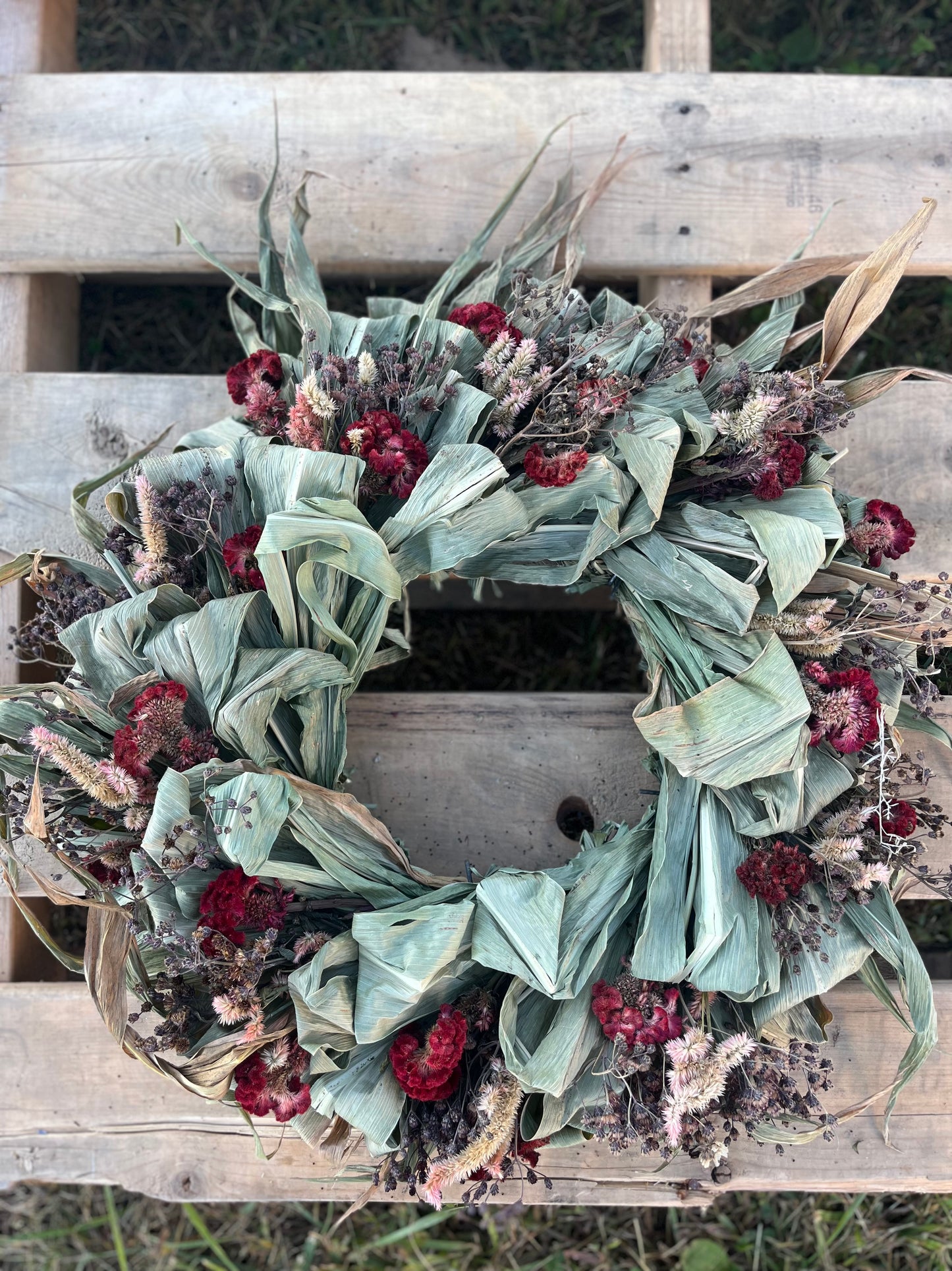 Hand Tied Fall Corn Wreath - Various Colors $65.00