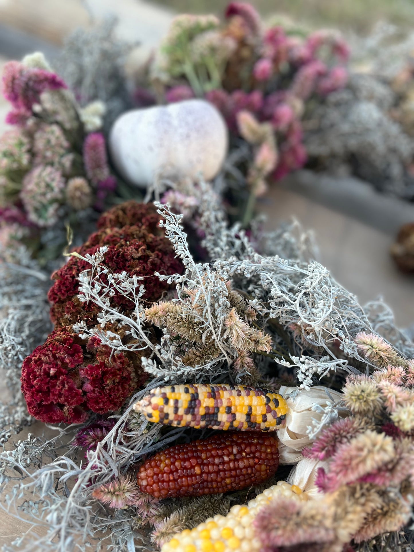 Hand Tied Wildflower Wreath - Various Colors $65.00