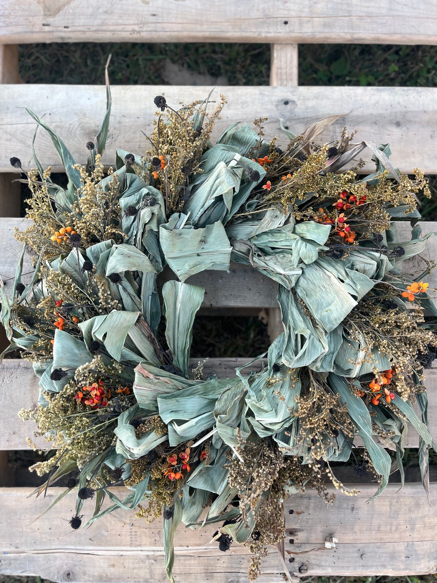 Hand Tied Fall Corn Wreath - Various Colors $65.00