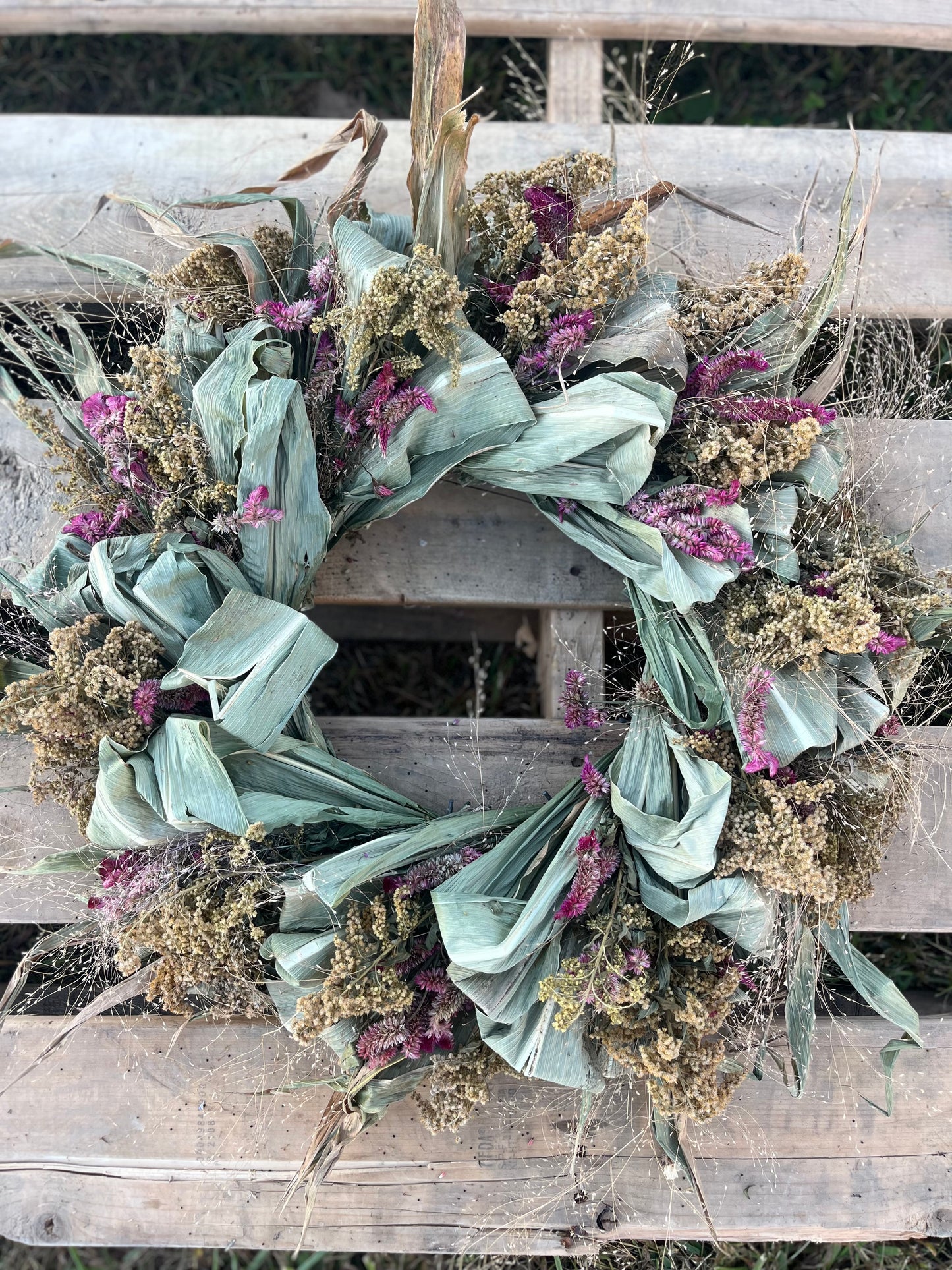 Hand Tied Fall Corn Wreath - Various Colors $65.00